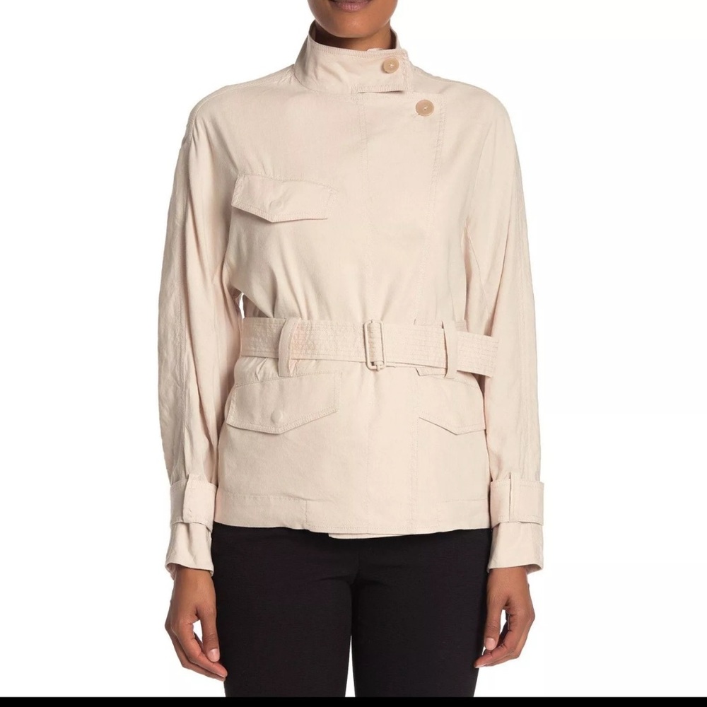 NWT Vince Cream Drapey Jacket with Belted Waist - Picture 8 of 8